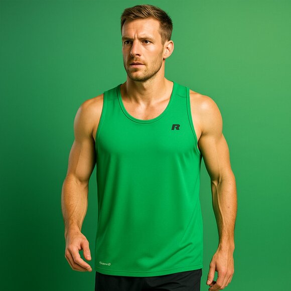 Russell Athletic Dri-Power 360 Green Performance Tank Top – Size Medium - Picture 1 of 6